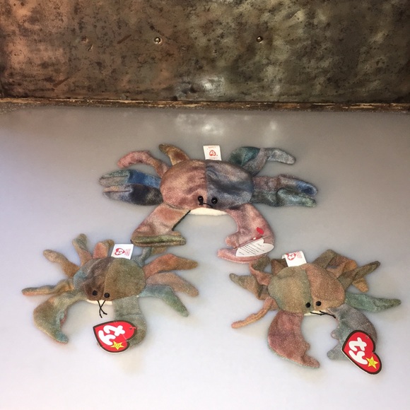 Ty Beanie Babies Claude and Teenie Beanie Babies Claude the Crabs - Picture 12 of 12
